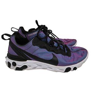 NIKE React Element 55 Premium Laser Fuchsia Low-Top Sneakers Women's Size 9 EUC